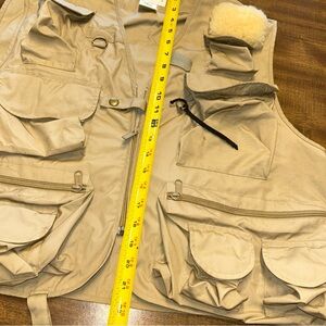Ausable Spin Fly Fishing Vest Multi Pocket Khaki Mens Size Large